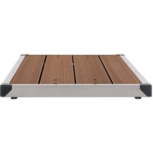 BERKFIELD HOME Mayfair Outdoor Shower Tray WPC Stainless Steel 110x62 cm Brown