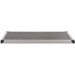 BERKFIELD HOME Mayfair Outdoor Shower Tray WPC Stainless Steel 110x62 cm Grey