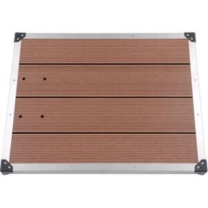 BERKFIELD HOME Mayfair Outdoor Shower Tray wpc Stainless Steel 80x62 cm Brown