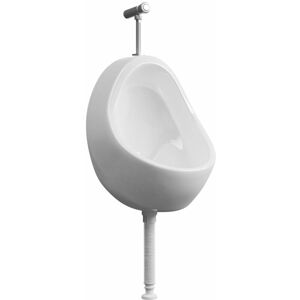 BERKFIELD HOME Mayfair Wall Hung Urinal with Flush Valve Ceramic White