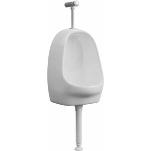 BERKFIELD HOME Mayfair Wall Hung Urinal with Flush Valve Ceramic White