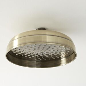 Elizabeth - Traditional Round Apron Rainfall Shower Head - 205mm Brushed Gold (Fixed) - Milano