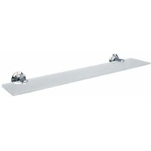 Metro Frosted Glass Shelf - 500mm - Chrome/Satin Chrome - 6302C-S - Chrome - Miller