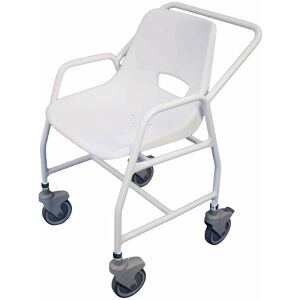 LOOPS Mobile Shower Chair with Casters - 2 Brake Design 860 - 920mm Adjustable Height