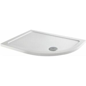 HYDROLUX Modern Offset Quadrant Shower Tray 1200x800mm rh Low Profile Lightweight White