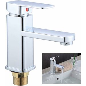 Briefness - Monobloc Sink Mixer Tap, Bath Basin Mixer Tap, Waterfall Faucet Bathroom Hot and Cold Water Tap, Single Lever Washroom Sink Faucet,