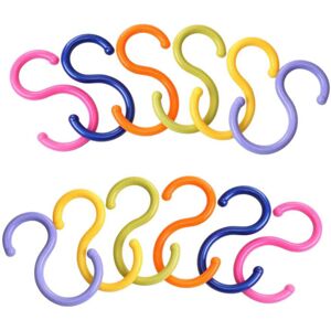 Héloise - Multi-Purpose Plastic S-Shaped Hook, Pack of 12