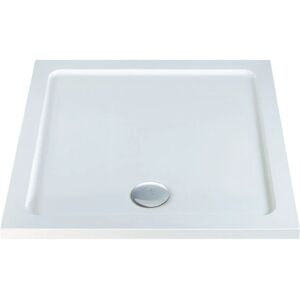 Elements Square Shower Tray with Waste 700mm x 700mm Flat Top - MX