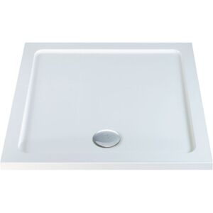 Elements Square Shower Tray with Waste 800mm x 800mm Flat Top - MX