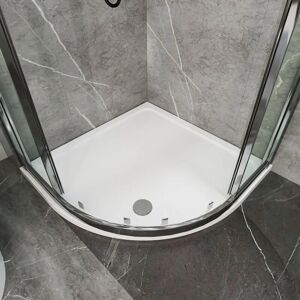 MX Elements Quadrant Shower Tray with Waste 1000mm x 1000mm Flat Top