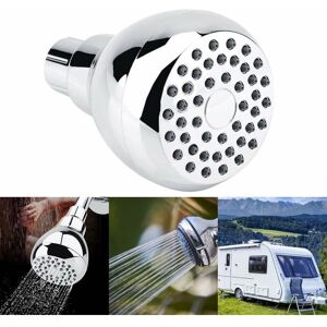 NORCKS 1 Pack High Pressure Shower Head, G1/2 Fitting Universal Shower Head with Adjustable Metal Swivel Ball Fixed Chrome Showerheads, 2.0 gpm - Silver