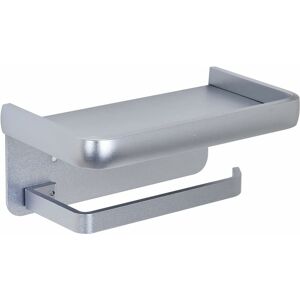NORCKS Toilet Paper Holder, Glue + Self-adhesive, Aluminum, Matte Finish (Silver) - Silver
