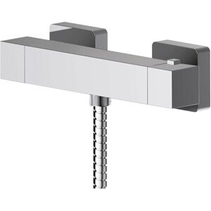 Nuie - Sanford Square Thermostatic Bar Shower Valve Bottom Outlet - Chrome