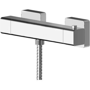 Nuie - Windon Square Thermostatic Bar Shower Valve Bottom Outlet - Chrome