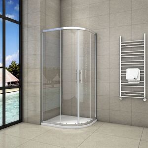 AICA SANITAIRE 1000x800x1900mm Quadrant Shower Enclosure Sliding Door - Chrome