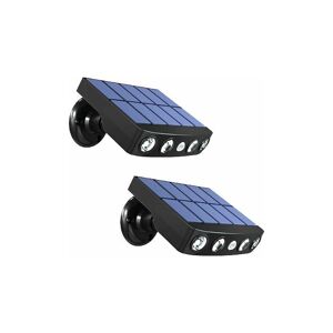 Denuotop - Outdoor Solar Lamp Solar Lighting Motion Sensor Waterproof Solar Outdoor 2pcs Black