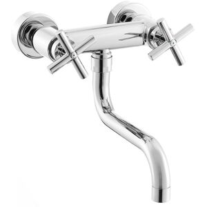 Quattro Wall sink mixer with swivel spout, chrome (QTV161) - Paffoni