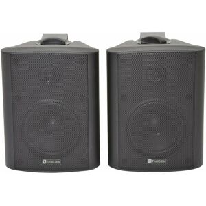 LOOPS Pair 4' 2 Way Stereo Speakers 70W 8Ohm Black Wall Mounted Background Music Hi Fi