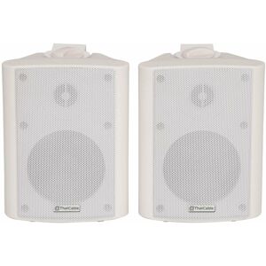 LOOPS Pair 4' 2 Way Stereo Speakers 70W 8Ohm White Mini Wall Mounted Background Hi Fi