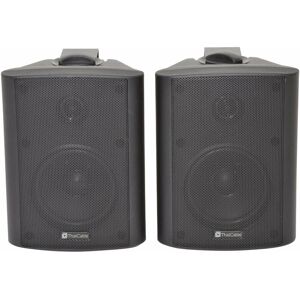 LOOPS Pair 5.25' 2 Way Stereo Speakers 90W 8Ohm Black Wall Mounted Background Hi Fi