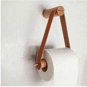 Rose - Pink Wooden Roll Holder Storage Toilet Paper Dispenser Box Holder Bathroom Accessories - Brown