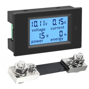 Denuotop - Digital Panel Voltmeter Ammeter Shunt 100A dc 6.5-100V, Current Voltage Tester Electric Power Energy Meter Volt Amp Watt Meter lcd Display