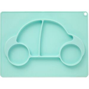 Premier Housewares - Blue Food Plate Baby Suction Plate Car Design Food Tray For Toddlers Suction Plate Baby Perfect For All Surfaces w32 x d24 x h2cm