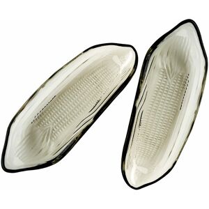 Premier Housewares Corn on the Cob Grey Glass Dishes - Set of 2