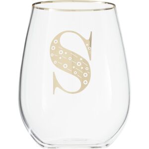 Premier Housewares - Letter s Stemless Wine Glass