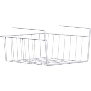 Premier Housewares - White Storage Basket Small Under Shelf