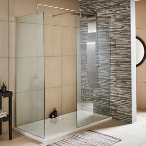 Walk-In Shower Enclosure 1400mm x 700mm (900mm+700mm Glass) with Tray - Nuie