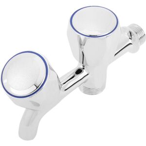 Primematik - Chrome-plated faucet with 1/2 outlet and normal outlet for washing machine or dishwasher water intake