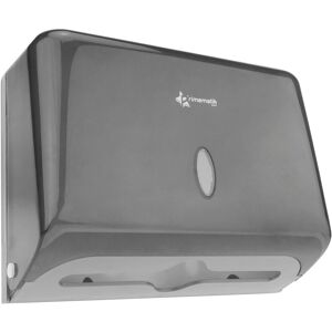 Paper hand towel dispenser compatible with C-fold and ZZ-fold in black color 268x103x204mm - Primematik