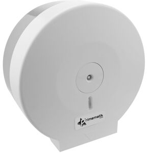 Primematik - Toilet roll paper dispenser. White industrial roll holder for rest room 268x123x273mm