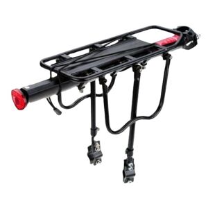 Denuotop - Rear Bicycle Luggage Rack Carrier Universal Aluminum Luggage Rack 50 kg Capacity Rear Seat