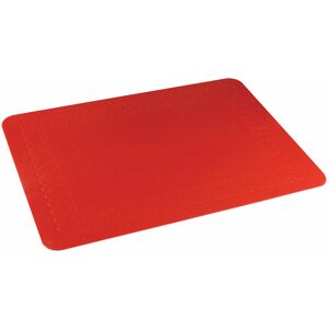 Loops - Red Silicone Rubber Anti Slip Table Mat - 355 x 255mm - Dishwasher Safe Dining