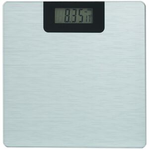 Personal Scale, Glass, Digital Bathroom Weigher, 180 kg, Automatic, Kg & Lbs, Silver - Relaxdays