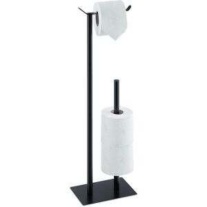 Relaxdays - Toilet Paper Holder, Free-Standing, Stable, Spare Roll Storage for Bathroom, hwd: 62 x 20 x 13.5 cm, Black