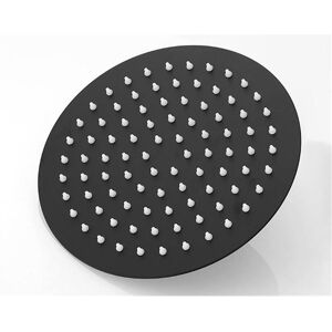 CLIFTON SHOWER ACCESSORIES Round Shower Head 200mm Wide - Matt Black- (sea)