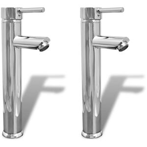 Berkfield Home - Royalton Bathroom Faucet Mixer Taps 2 pcs Chrome