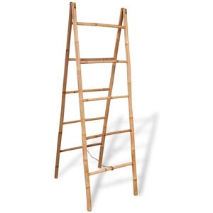 BERKFIELD HOME Royalton Double Towel Ladder with 5 Rungs Bamboo 50x160 cm