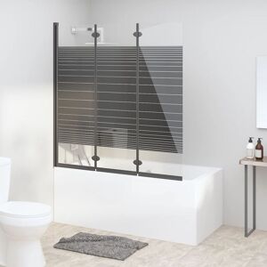 BERKFIELD HOME Royalton Foldable Shower Enclosure 3 Panels 130x130 cm esg Black