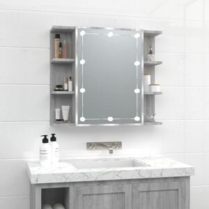 Mirror Cabinet with led Grey Sonoma 70x16.5x60 cm - Royalton