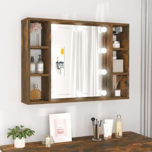 Mirror Cabinet with led Smoked Oak 76x15x55 cm - Royalton