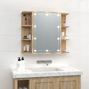 Mirror Cabinet with led Sonoma Oak 70x16.5x60 cm - Royalton