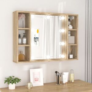 Mirror Cabinet with led Sonoma Oak 76x15x55 cm - Royalton