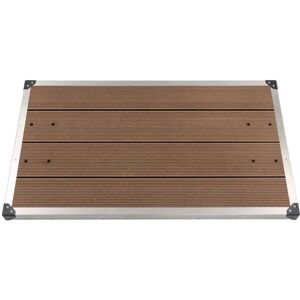 BERKFIELD HOME Royalton Outdoor Shower Tray wpc Stainless Steel 110x62 cm Brown