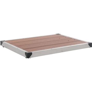 BERKFIELD HOME Royalton Outdoor Shower Tray wpc Stainless Steel 80x62 cm Brown