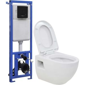 BERKFIELD HOME Royalton Wall-Hung Toilet with Concealed High Cistern Ceramic