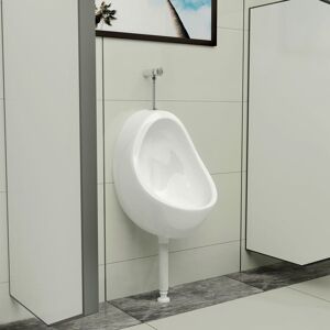 BERKFIELD HOME Royalton Wall Hung Urinal with Flush Valve Ceramic White